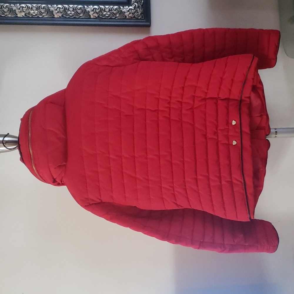 Zara Red Puffer Jacket - Picture 12 of 16